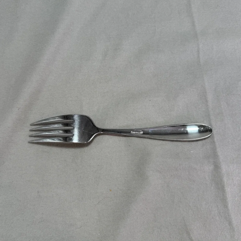 Oneida Crest Pattern Serving Fork  Arched Handle Minimalist Discontinued 8.75